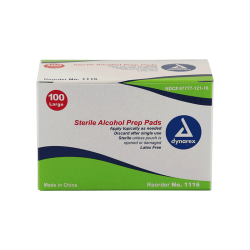 Sterile alcohol prep pads box front view