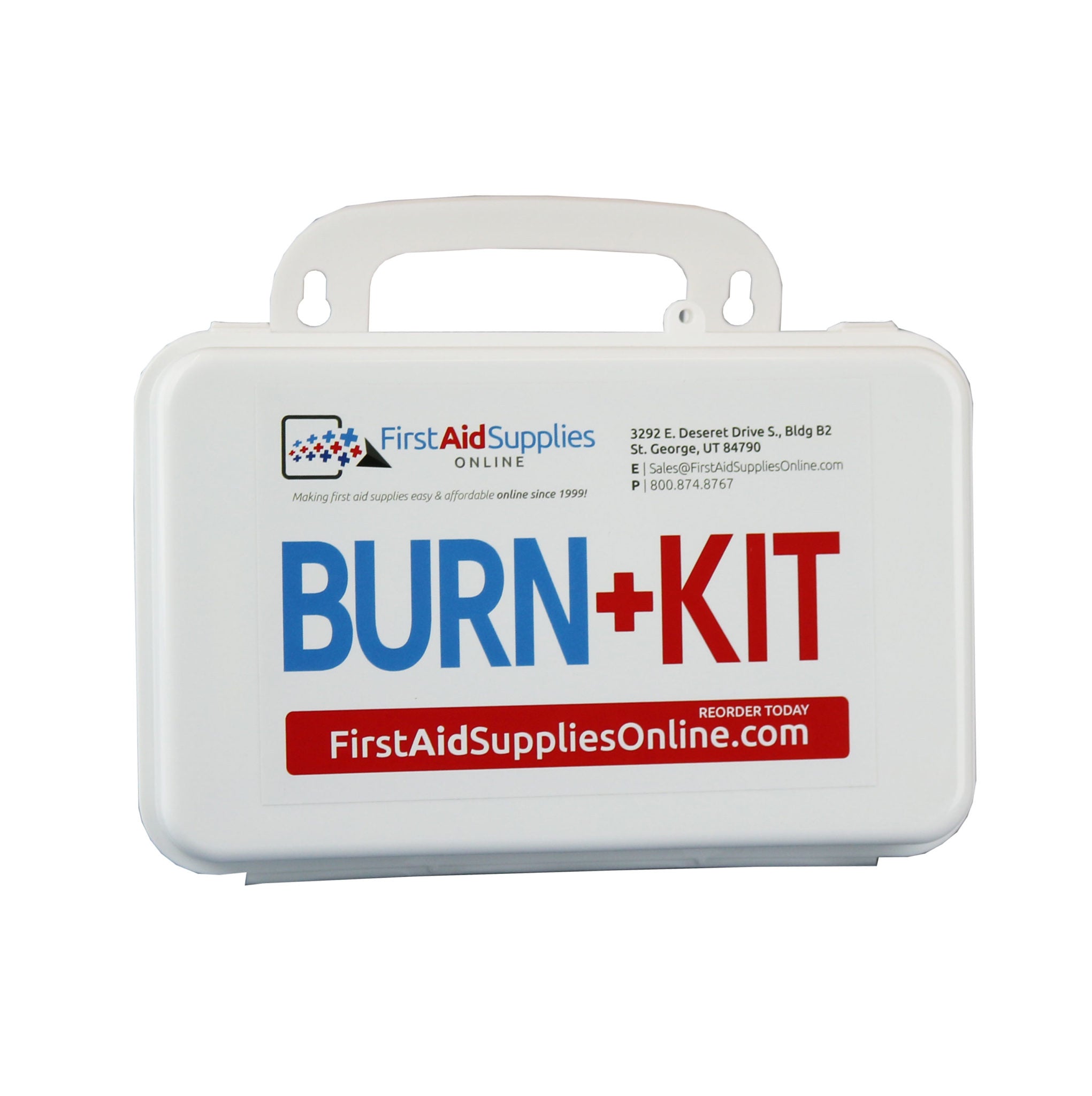 BurnFree emergency burn kit front of case