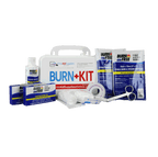 BurnFree emergency burn kit open showing contents