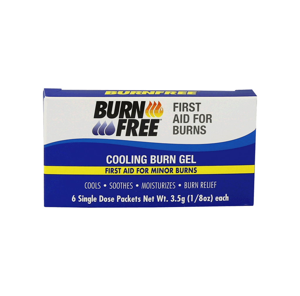 BurnFree burn gel packet front view