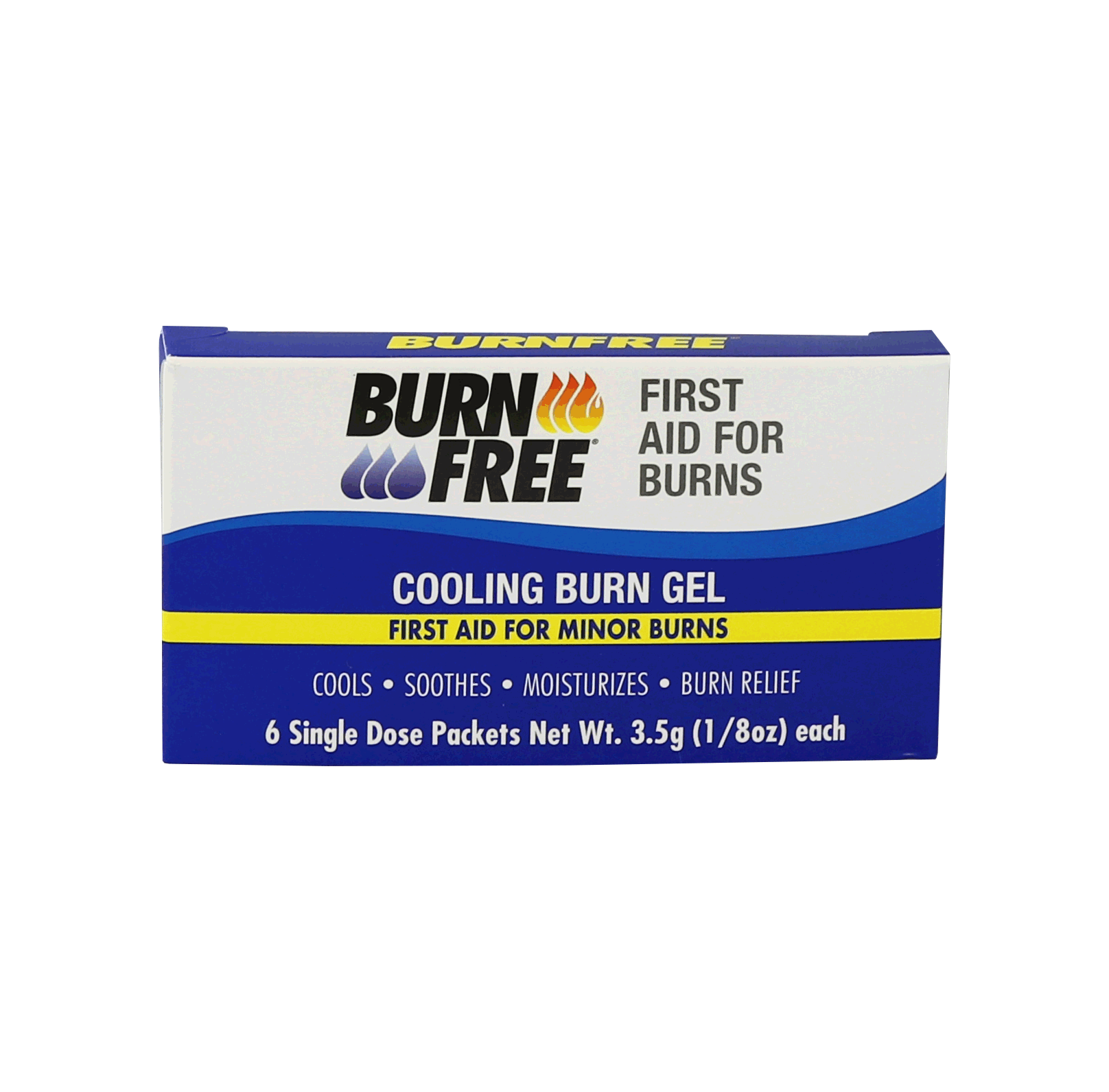 BurnFree burn gel packet front view