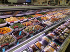 Promolux LED lighting in multi-deck meat case