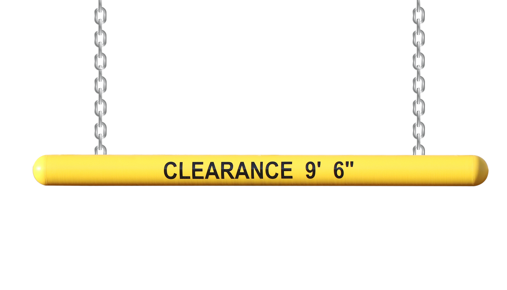 Clearance bar with chain suspension