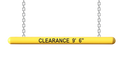 Clearance bar with chain suspension