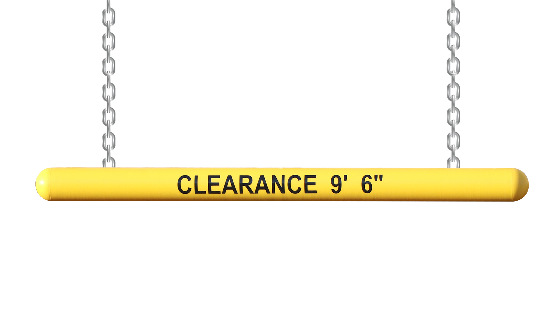 Clearance bar with chain suspension