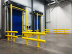 Standard guardrail at cold storage facility