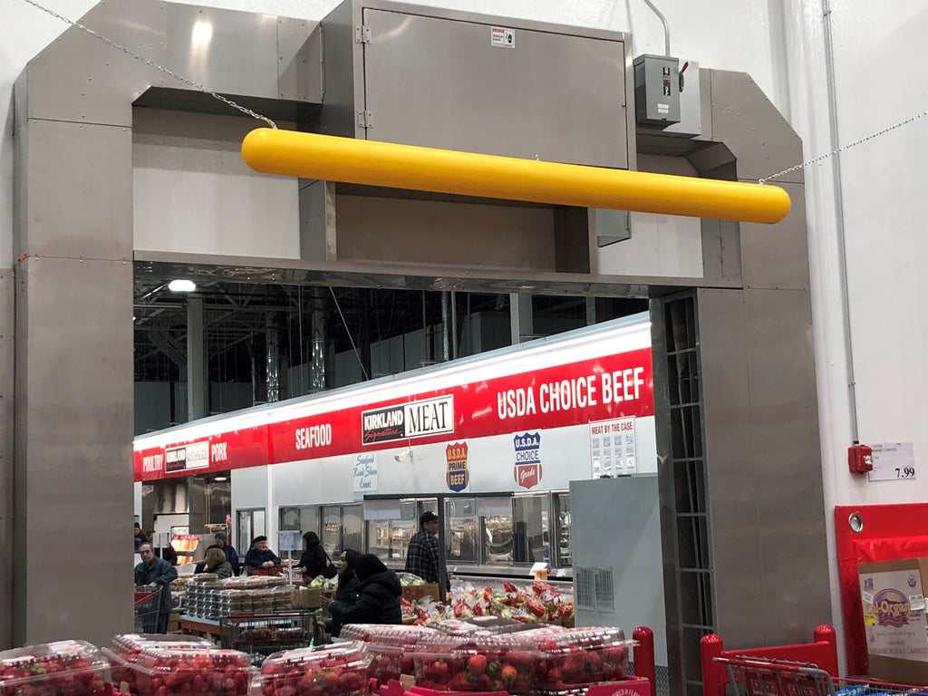 Clearance bar at Costco parking structure