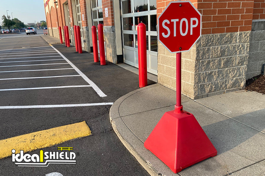 Red Pyramid Sign Base