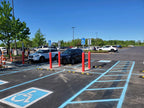 Rubber parking block installed at Costco