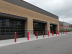 1/4-inch HDPE bollard cover installed at facility