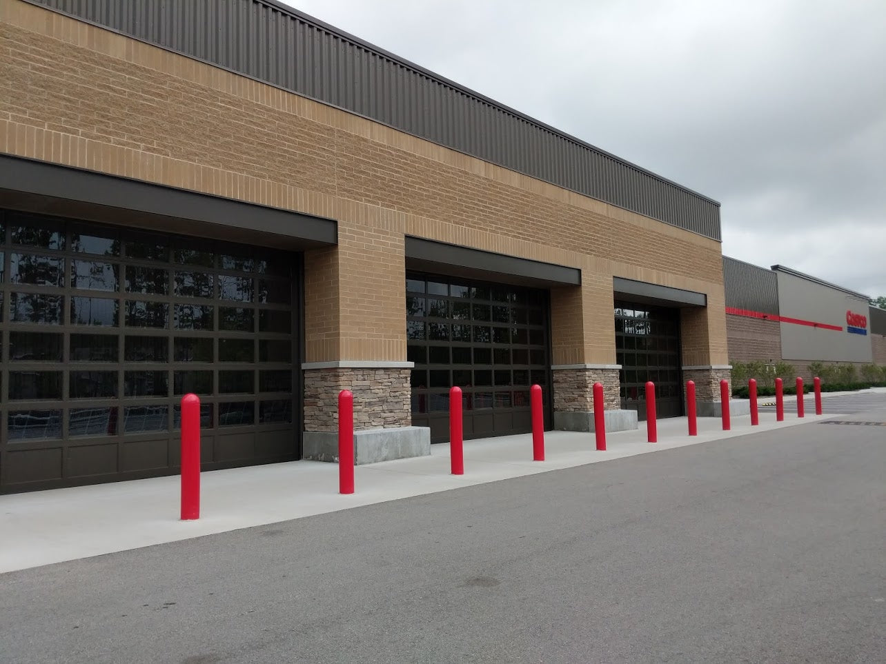 1/4-inch HDPE bollard cover installed at facility