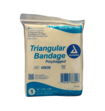 40-inch triangle bandage with safety pins