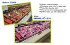 Before and after Promolux LED lighting comparison