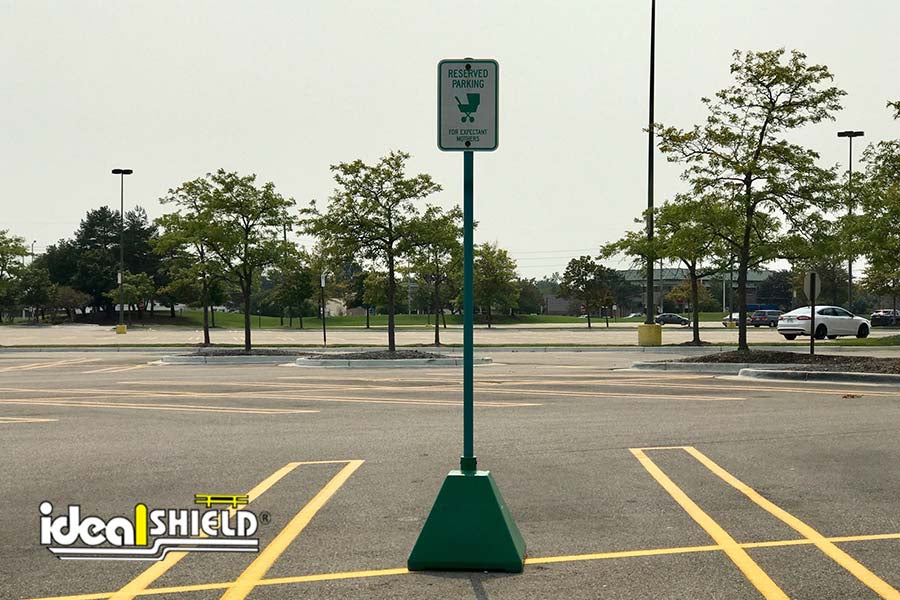 Forest Green Pyramid Sign Base