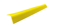 Yellow curb guard protector installed on concrete curb