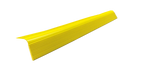 Yellow curb guard protector installed on concrete curb