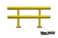 Yellow standard guardrail installed at facility