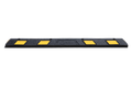 Rubber parking block with yellow reflective tape