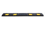 Rubber parking block with yellow reflective tape