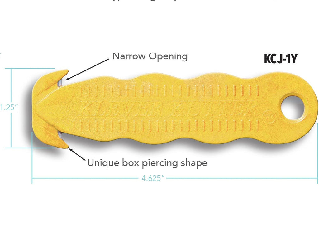 Klever Kutter safety cutter diagram showing recessed blade
