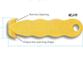 Klever Kutter safety cutter diagram showing recessed blade