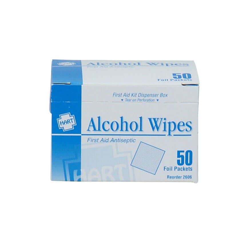 Alcohol prep pads 50-count dispenser box