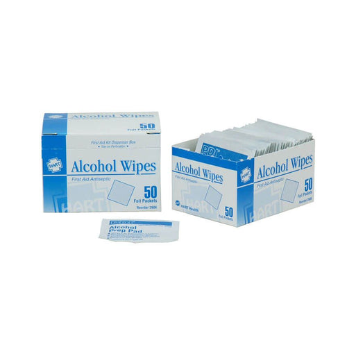 Alcohol prep pads individual packet view