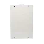 First aid kit metal cabinet open showing contents