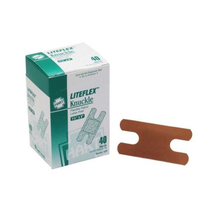 LiteFlex knuckle bandages 40-count box deployed