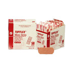 Tufflex mini strip bandages 50-count box deployed