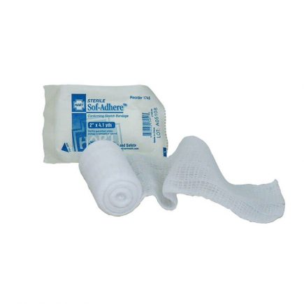 Sof-Adhere rolled gauze bandage 2-inch deployed