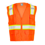 Orange hi-vis safety vest solid front view