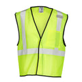 Lime green hi-vis safety vest front view