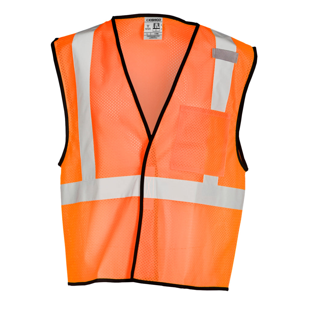 Orange hi-vis safety vest front view